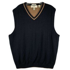 Fairway Greene Sweater Vest Merino Wool Golf Black